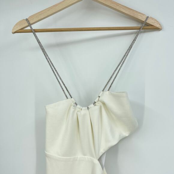 Lovers and Friends | NWT Charlotte Midi Dress in White Cut Out Crystal Straps S - Picture 7 of 14